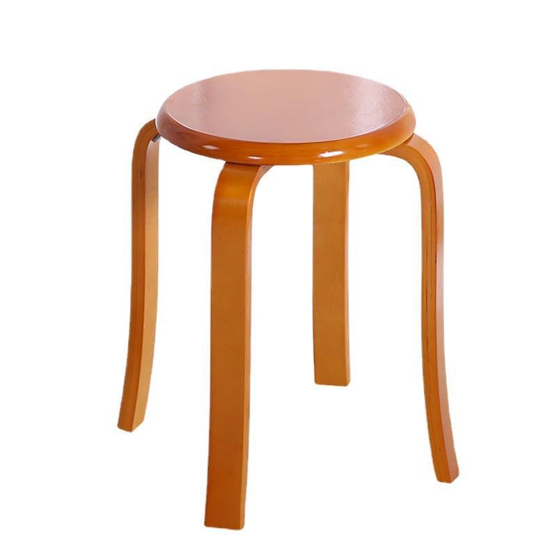 solid wood round side dining stool