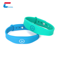 Pulsera RFID de Silicona Ajustable de Grado Alimenticio, Resistente al Agua y a la Intemperie, 13.56MHz ISO14443A NTAG216, para Festivales, Fiestas y Conciertos, en Oferta
