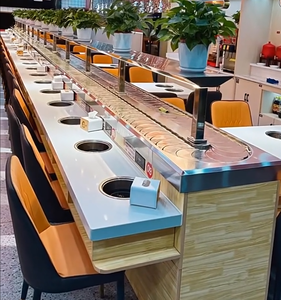 โต๊ะหม้อไฟหมุนได้ รางหม้อไฟหมุน อุปกรณ์หม้อไฟแบบหมุน <span class=keywords><strong>สายพาน</strong></span>หม้อไฟแบบหมุนสำหรับร้านอาหาร<span class=keywords><strong>บุฟเฟ่ต์</strong></span> - Product Image 3