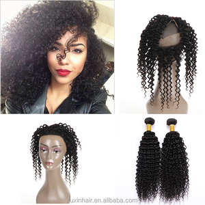 Top cabello humano peruano 3 visón paquetes de ofertas con 360 frontal Cierre de encaje peluca - Product Image 5