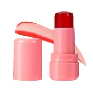 Colorete en crema vegano con logotipo personalizado, maquillaje de larga duración con etiqueta privada, tinte para labios, ojos y mejillas, maquillaje rosa, rubor líquido resistente al agua