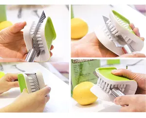 Cuchillo palillos tenedor cepillo de limpieza cubiertos limpiador utensilio de cerdas de depurador de doble cara cuchara cuchillos cepillo de lavado