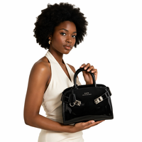 Sacs à main de luxe en cuir verni pour femmes, sacs à bandoulière tendance en PU brillant pour dames, sacs fourre-tout brillants à la mode