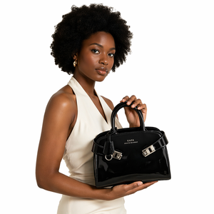 Sacs à main de luxe en cuir verni pour femmes, sacs à bandoulière tendance en PU brillant pour dames, sacs fourre-tout brillants à la mode - Product Image 2