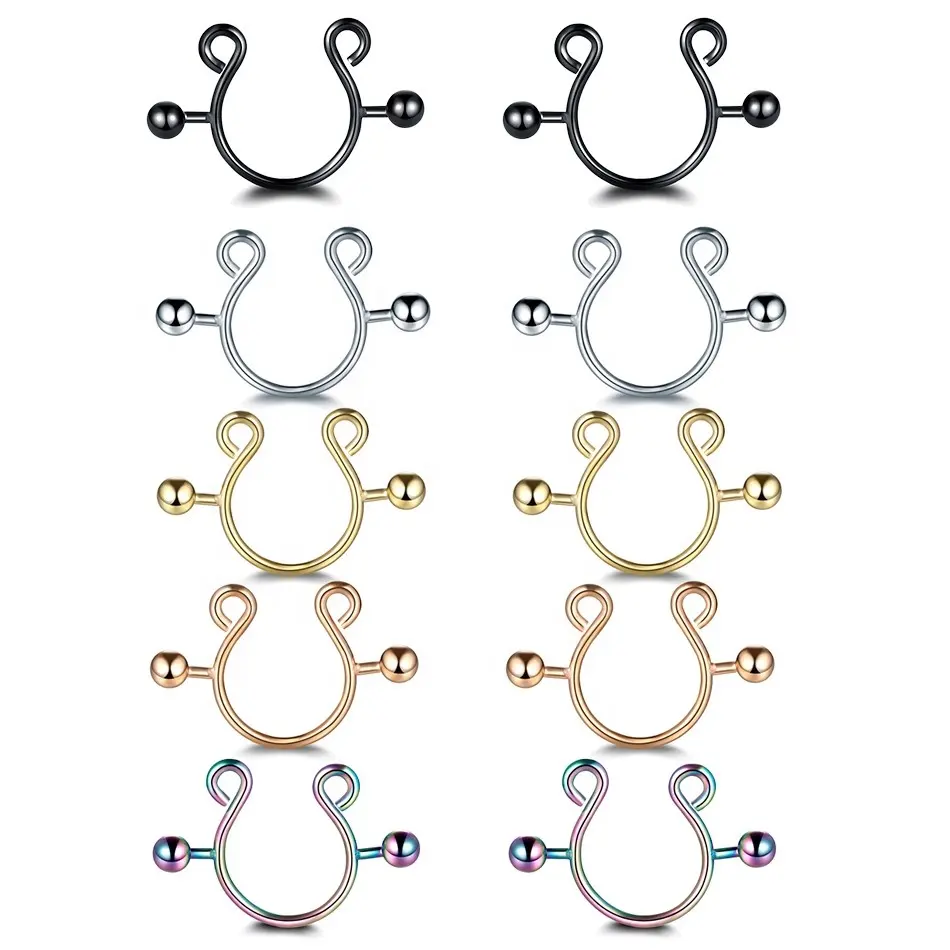New Arrive Fashion None Piercing Nipple Jewelry Sexy Lady Fake Barbell Nipple Rings