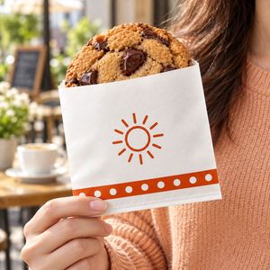 Bolsas de Papel Planas Impresas Personalizadas para Alimentos, sin Refuerzos Laterales, con Base Plegable, para Galletas, Hash Browns y Bocadillos - Product Image 5