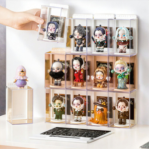 Vitrine de présentation rectangulaire en acrylique transparent brillant à fixer au mur, protection anti-poussière, pour figurines d'<span class=keywords><strong>action</strong></span>, jouets, objets de collection - Product Image 3
