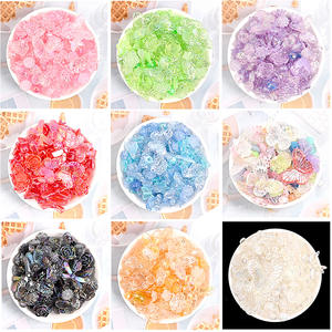 Perlas Acrílicas Mixtas, Corazones, Flores, Lazos, Mariposas, Adornos Planos, Cuentas, Materiales para Manualidades y Decoración de Bodas - Product Image 6