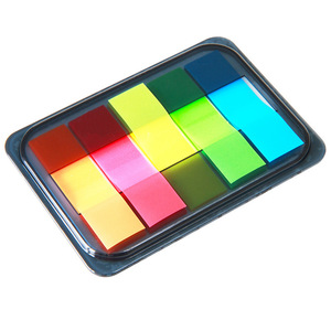 Deli – notes autocollantes fluorescentes, 12x44mm, couleurs mélangées, bloc-notes auto-adhésif, étiquettes en papier, forme carrée, 100 feuilles - Product Image 3
