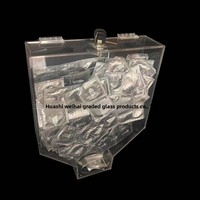 Boîte de rangement et de présentation de préservatifs en acrylique avec serrure, transparente, noire et blanche, Jinhua ALD-8042902, vente directe d'usine