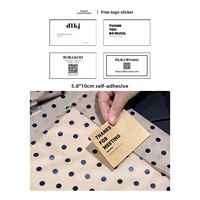 Sacs d'emballage plats en plastique PE mat givré à pois couleur lin pour magasins de chaussures et de vêtements, logo personnalisé, vente en gros