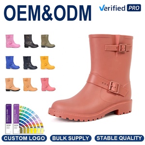 Bottes <span class=keywords><strong>de</strong></span> <span class=keywords><strong>pluie</strong></span> légères en PVC pour femmes, imperméables, mi-mollet, chaussures d'extérieur d'été, chaussures <span class=keywords><strong>de</strong></span> jardin, antidérapantes - Product Image 1