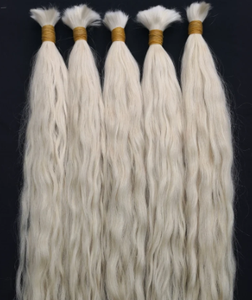 Ingrosso crudo vietnamita a doppio disegno biondo <span class=keywords><strong>chiaro</strong></span> intrecciato alla rinfusa capelli 100% extension vergini di capelli umani - Product Image 2