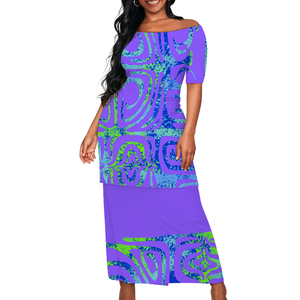 Nouvelle Robe Polynésienne <span class=keywords><strong>Femme</strong></span> 2026 à Prix Réduit, Dernière Collection, Épaules Dénudées, Motif Îles du Pacifique, Impression Personnalisable - Product Image 6