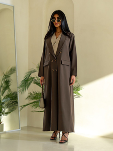 Conjunto de Abaya Árabe Elegante para Mujer, Vestido Modesto ODM 100% Poliéster para Bodas y Ocasiones Urbanas, Ropa de Otoño/Invierno - Product Image 2