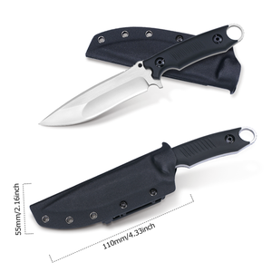 Cuchillo Táctico de Supervivencia de Acero Inoxidable Personalizable con Hoja Fija y Mango de Plástico para Uso en Exteriores y Soporte OEM - Product Image 3