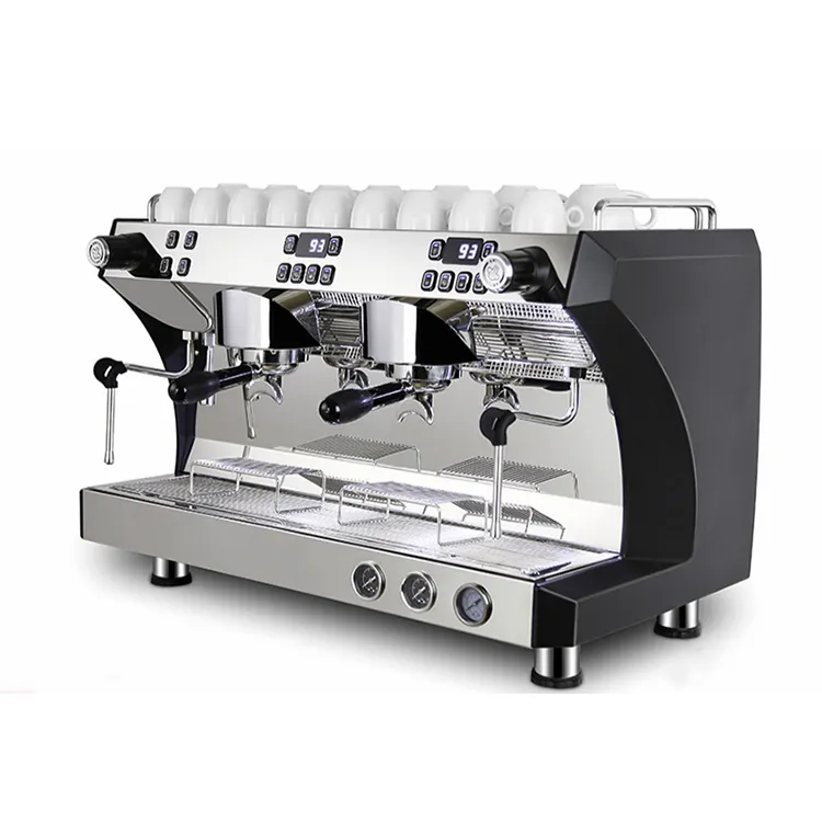 Profesional KaffeemaschineイタリアンコーヒーメーカーE61中国の2グループ半自動商用コーヒーエスプレッソマシン
