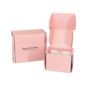High Quantity Customized Craft Corrugated Cardboard Recycled Materials Matt Lamination UV Coating Embossing Pink Rigid Boxes - Product Image 1