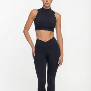 Conjuntos Deportivos para Mujer, Leggings y Camisetas sin Mangas, Ropa <span class=keywords><strong>de</strong></span> Yoga, Ropa Deportiva para Gimnasio y Fitness - Product Image 3