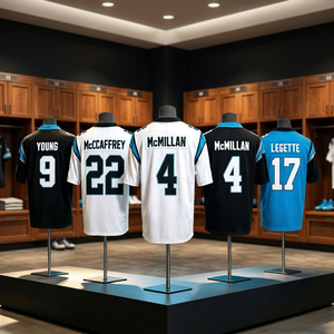 Maillot de football américain de haute qualité 100% coton avec broderie 3D 33 # DeJean 11 # Marron Personnalisé Coupe-Vent Écologique - Product Image 1