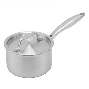 Cacerola Multiusos Híbrida <span class=keywords><strong>de</strong></span> Acero Inoxidable <span class=keywords><strong>de</strong></span> Triple Capa <span class=keywords><strong>con</strong></span> Tapa y Asa Auxiliar, Cacerola Profunda <span class=keywords><strong>de</strong></span> Acero Inoxidable <span class=keywords><strong>de</strong></span> 14 cm - Product Image 4