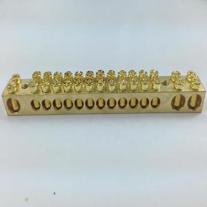 工厂价格双列螺丝接线板1 + 4路黄铜端子，带塑料支架，耐用电连接 - Product Image 2