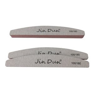 Professional Durable Zebra Custom Logo Double Side EVA Sponge Emery Board Rectangle/Halfmoon Printed Nail File for Nail Care