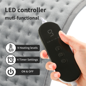 Almohadilla Térmica de Grafeno con Control de Temperatura de 9 Niveles, con Adaptador para UE, EE. UU., Reino Unido y Australia, Tapete Térmico Ajustable para Alivio del Dolor - Product Image 6