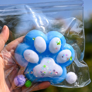 Mèo Paw TPR handmade mềm Pinch bóp đồ chơi squishy mochi Fluffy co giãn đổ xô chân Paw phục hồi Squishy giải nén đồ chơi - Product Image 6