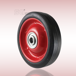 Remplacement de roue de jante de pneu de roues de chariot en caoutchouc solide de 10 "pour le chariot résistant en caoutchouc dur - Product Image 1