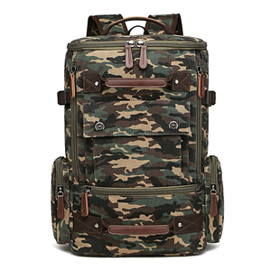 Wholesale Outdoor Camouflage <b>Canvas</b> <b>Backpacks</b> Men Hiking Laptop Bag Student Travel School Daily <b>Backpacks</b> - Product Image 1