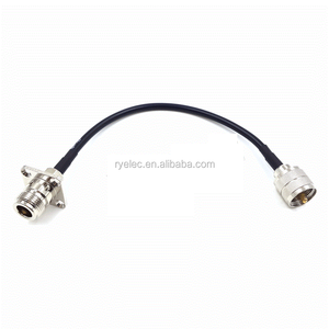 Câble adaptateur RG58 personnalisé en usine, connecteur femelle à bride carrée de type N vers connecteur mâle Pigtail - Product Image 4