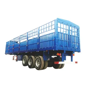 Hoge Kwaliteit Oplegger 3 Assen 40 Ton 60 Ton Omlaag Zijhek Vrachtaanhangwagen Te Koop