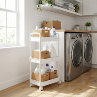 Étagère de rangement à 3 niveaux pour la maison, chariot de cuisine à roulettes pour collations