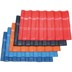 30-year warranty, heat insulation, anti-corrosion and anti-aging ASA PVC synthetic roof tile is used for family roofs.