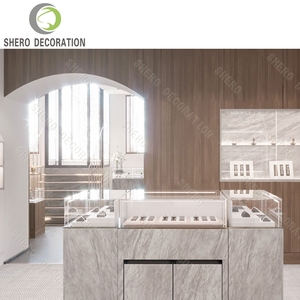Vitrine de luxe haut de gamme pour bijoux, design moderne personnalisé, présentoir à montres avec verre trempé, métal et MDF pour les bijouteries - Product Image 3