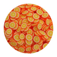 Zachte Citroen Sinaasappel Polymeer Hagelslag Simulatie Fruit Plakjes Modderdeeltjes Voor Diy Nail Art Ambachtelijke Slijm Vulling