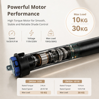 Motor Tubular Inteligente Zemismart Matter Over WiFi para Persianas Enrollables de 40mm, 50mm y 55mm, Compatible con Apple Home, Alexa y Google Home