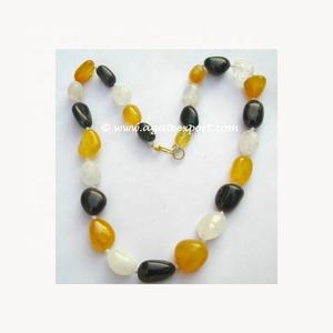 Wholesale Gemstone <b>Crystal</b> Black Yellow Onyx Necklace Fashion Jewelry Necklaces - Product Image 1