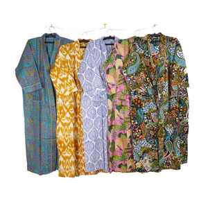 Camisón Premium Hecho a Mano 100% Algodón con Estampado Floral y Cuello en V con Cordón Ajustable para Mujer, Estilo Indio, Ropa de Playa, Ropa de Estar por Casa, Verano, Primavera - Product Image 5