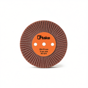 Ttake Abrasive Cloth Flap <b>Wheel</b> 20x15 Mm 3 Mm Shank 40 Grit For Metal <b>Grinding</b> - Product Image 2