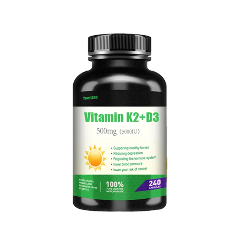 Oem hỗ trợ tim bổ sung 400mg Vitamin D3 vitamin K2 MK7 viên nang