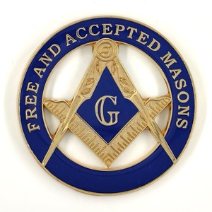 Dmsunen-bleu doré boussole <span class=keywords><strong>AF</strong></span> et AM, badge rond et carré de voiture - Product Image 1