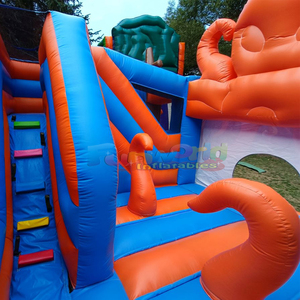 Castillo inflable con tobogán en forma de pulpo, brincolín inflable para niños, casa de brinco comercial para exteriores. - Product Image 6