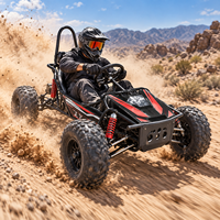 Kart tout-terrain à essence 212CC 4 temps haute vitesse avec transmission CVT, réservoir de carburant de 3,5 L et capacité de charge de 180 kg pour l'aventure
