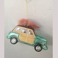 Décoration de voiture en verre soufflé pour pendentifs d'arbre de Noël artificiels r ornements d'intérieur de vacances décoration de cadeau