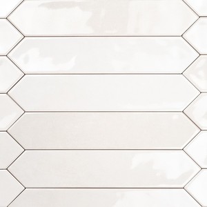 Piastrella Bianca Picket 6,5x33 Cm Lucida con Bordi Irregolari - Product Image 4