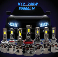 Faros LED para Automóvil IKAS de Fábrica, Sistema de Iluminación para Automóvil de 240 W, Faros LED Canbus para H1 H4 H7 H8 H11 9005 9006, Bombilla LED para Automóvil