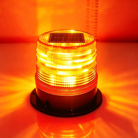 Balise LED 8W rechargeable solaire IP65 12-24V avec fixation magnétique, boîtier PC, lumière clignotante pour alerte de sécurité des chariots élévateurs et véhicules