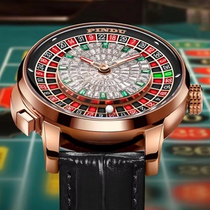 Montre PINDU NEW, jeu de roulette à boutons européens, montre mécanique NH35, verre saphir, cadran diamant, montre en cuir pour homme - Product Image 2